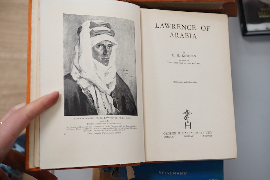 Wilson, Jeremy - Lawrence of Arabia: the authorised biography. 1st US edition. photo plates and sketch maps; publisher's cloth and d/wrapper. New York: Atheneum, 1990; Korda, Michael - Hero: the life and legend of Lawren